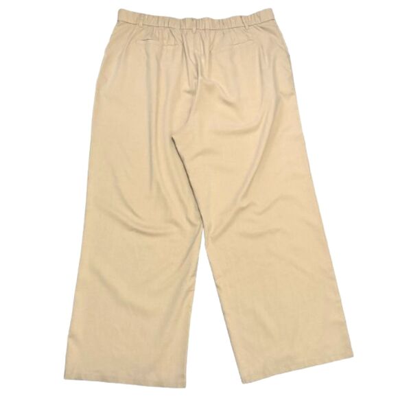 Tinseltown High Rise Wide Leg Trousers Camel Tan Minimalist Neutral Plus Size 2X - Picture 4 of 7